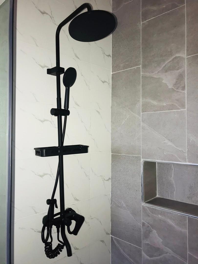 Black rain shower head — Geemuk Plumbing Bulawayo