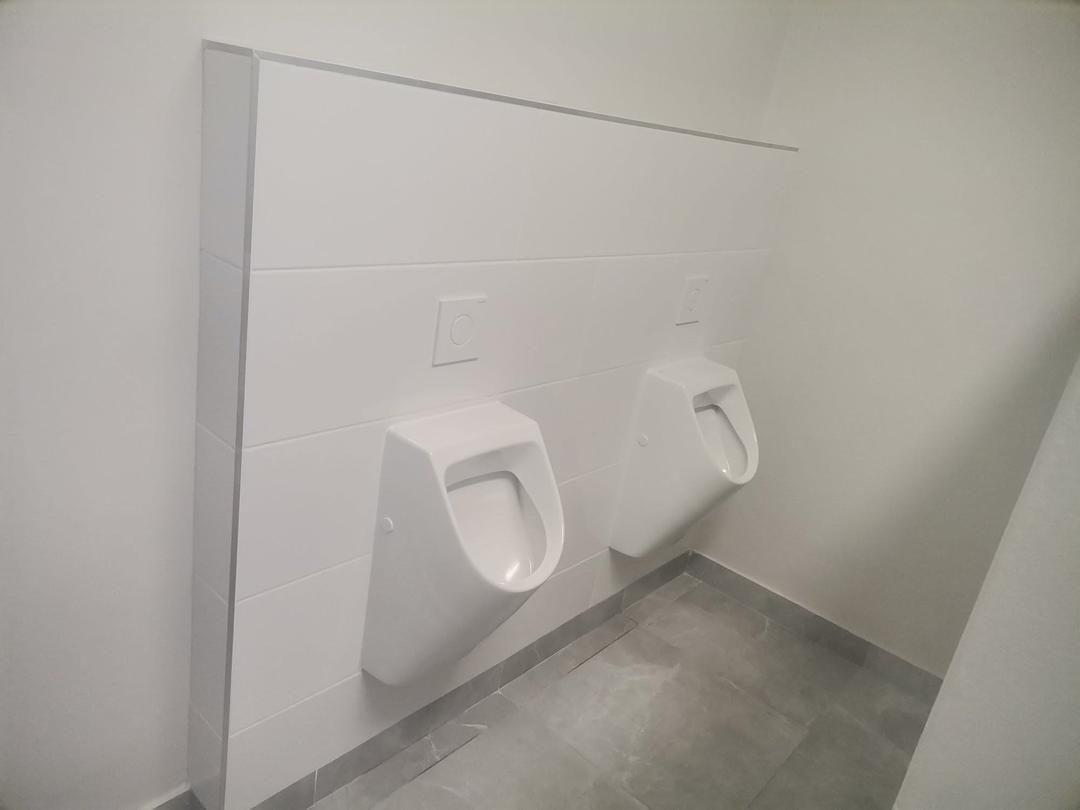 Commercial urinal installation — Geemuk Plumbing Bulawayo